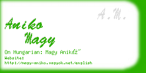 aniko magy business card